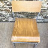 Remploy English industrial sled chairs from the 50s and 60s