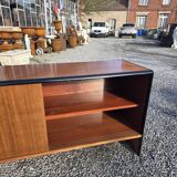 Vintage sideboard with sliding doors from the 60s