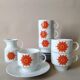 Lot 12 tasses à café et pot à lait en porcelaine Ak Kaiser années 70