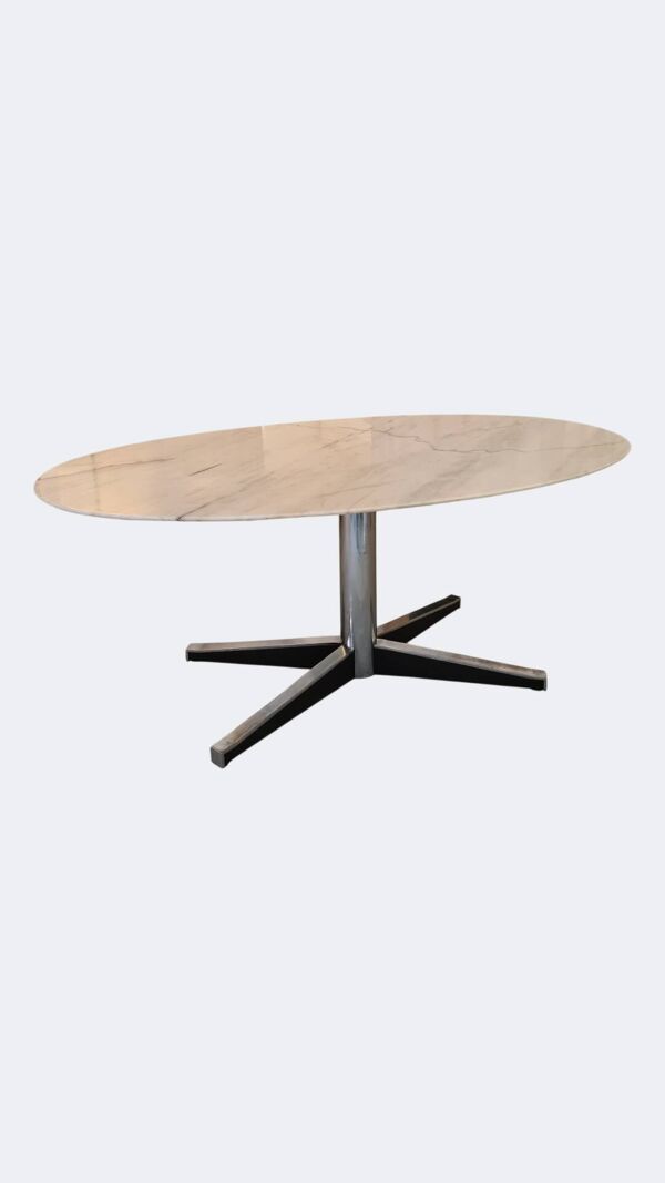 Table à manger ovale en marbre 1970's