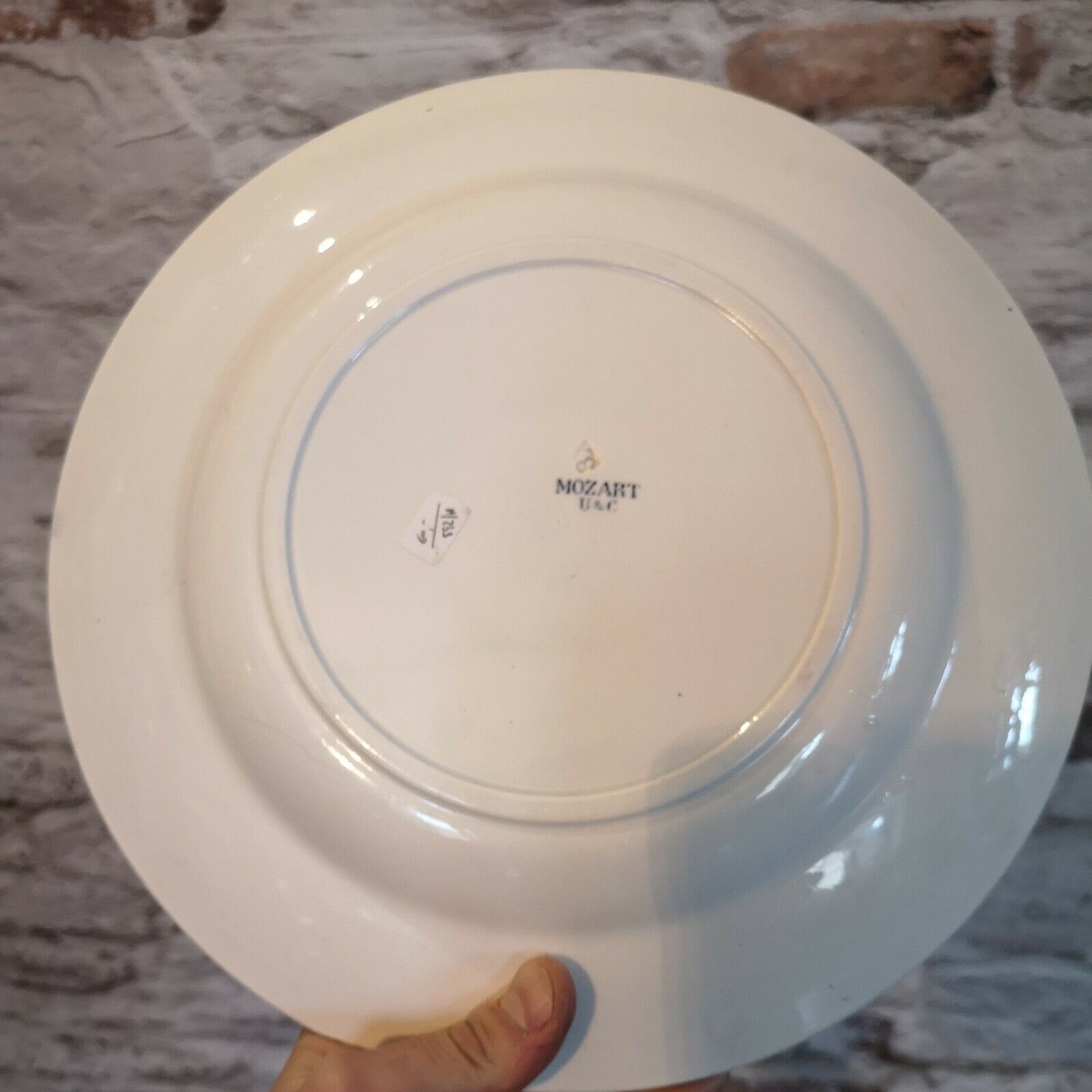 Round dish in Earthenware Sarreguemines Model Mozart