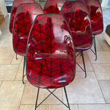 6 Italian design chairs Dal Segno model Prisma Eiffel
