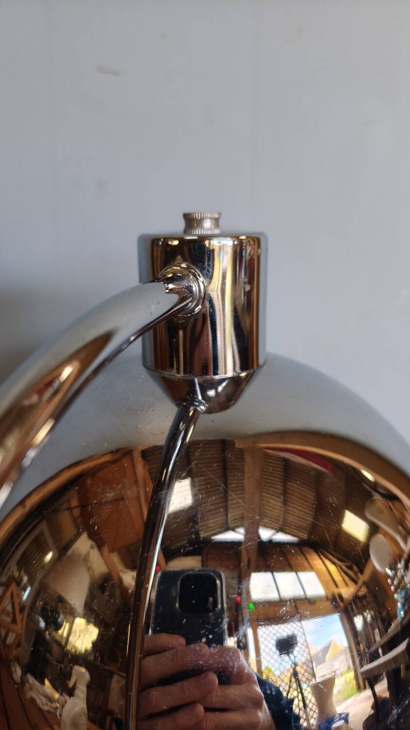 Vintage chrome metal desk lamp