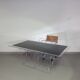 Steel and glass dining table by Max Sauze for Max Sauze Studio, 1970s