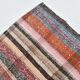 Kilim multicolore rayé moderne 6x7, 203x230Cm