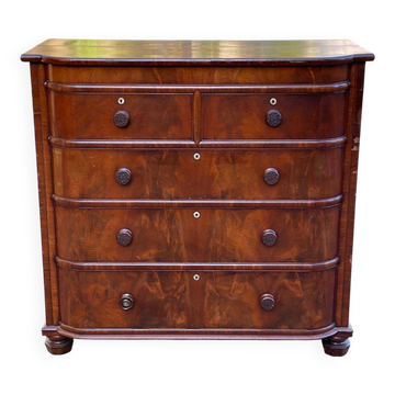 Victorian English commode in solid mahogany wood, 1930.