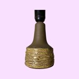 60s danish vintage desk light - mid century scandinavian table lamp - brown ceramic pottery lamp