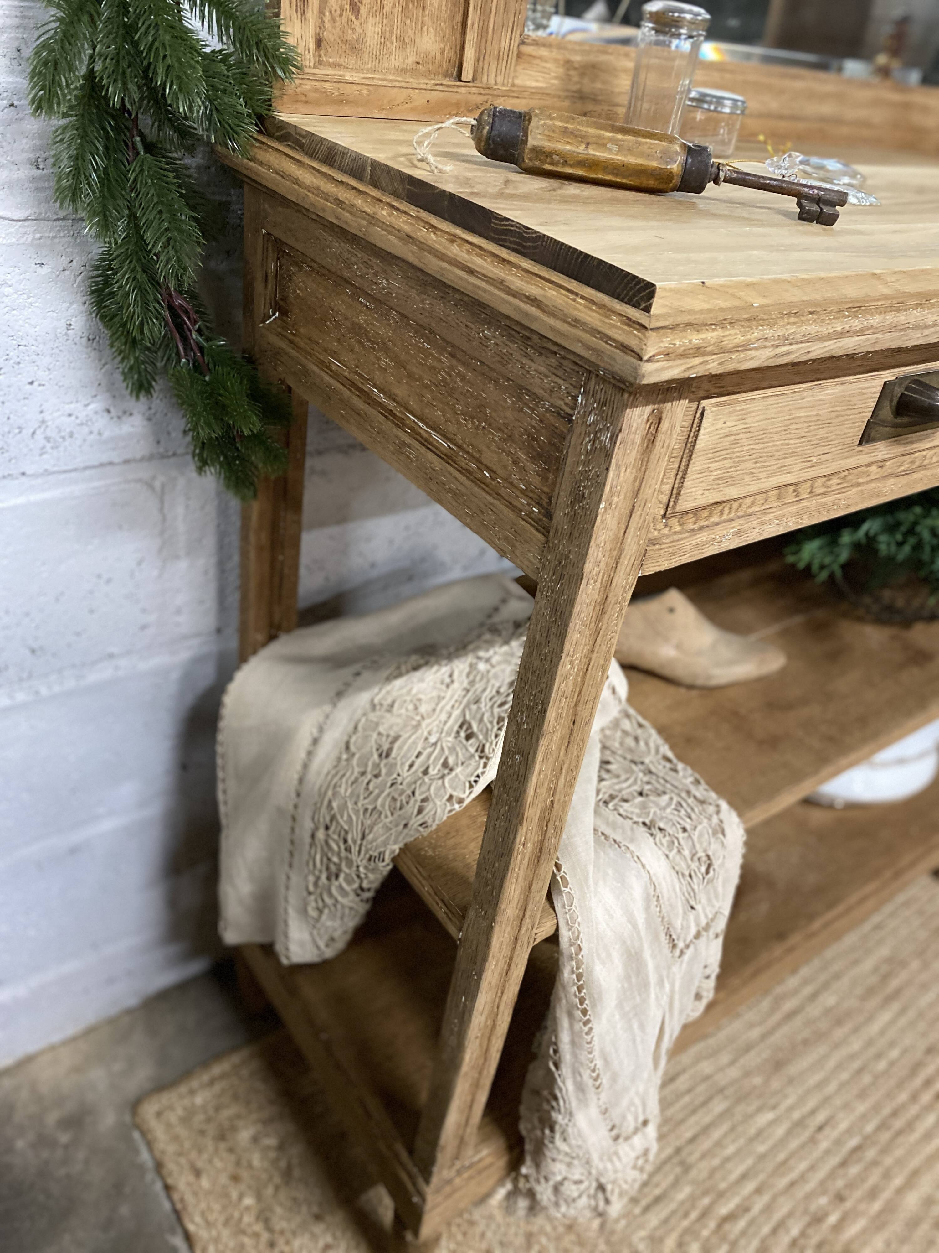 Art Deco console with bevelled mirror