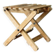 Folding slatted wood stool