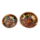 set of 2 enamels on copper empty pocket 10 and 12 cm in diameter - Art Limoges enamel