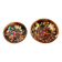 set of 2 enamels on copper empty pocket 10 and 12 cm in diameter - Art Limoges enamel