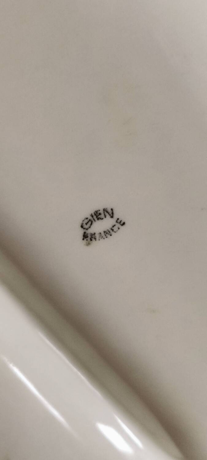 Large ceramic aperitif platter in vibrant colours Gien Vintage