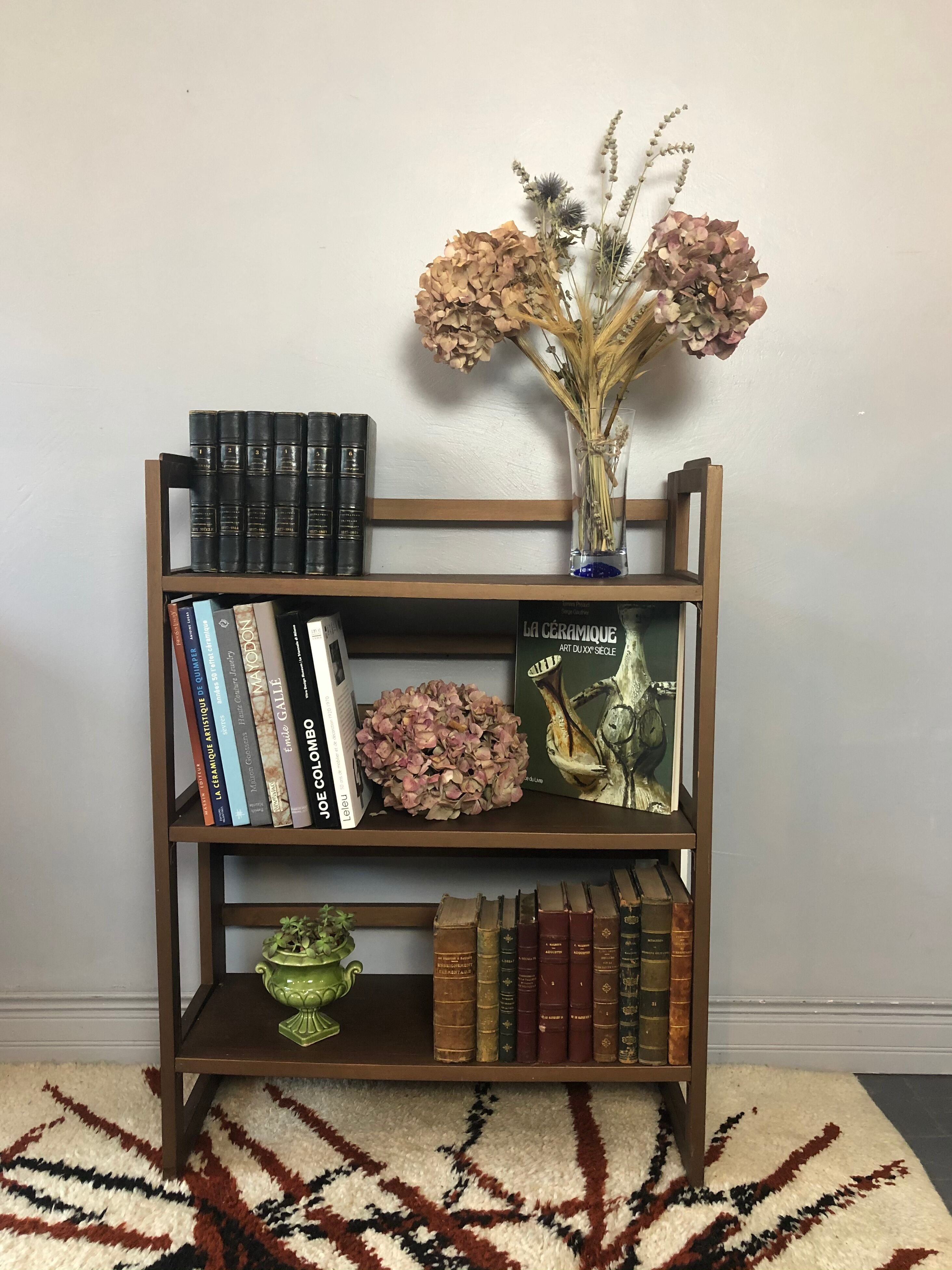 Vintage bookseller's shelf