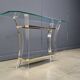 Brass and lucite console table, 1970s