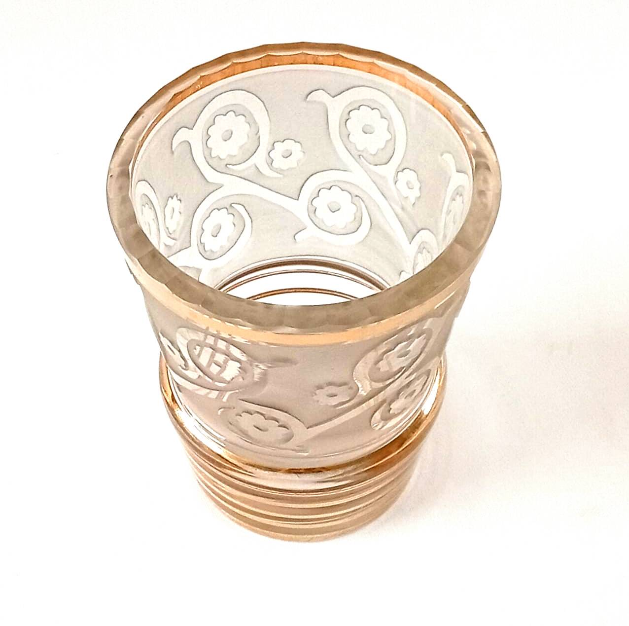 Satin engraved Art Deco vase