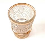 Satin engraved Art Deco vase