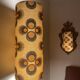 Apollo Brown Clover Lampshade H75 D30 - fabric 70s