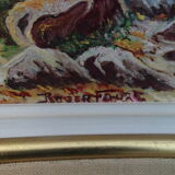 Oil on panel Roger Faure mountain landscape