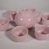 Mid-Century Vintage Tea Set Pastel Pink Porcelain Teapot & Cups, 1960s