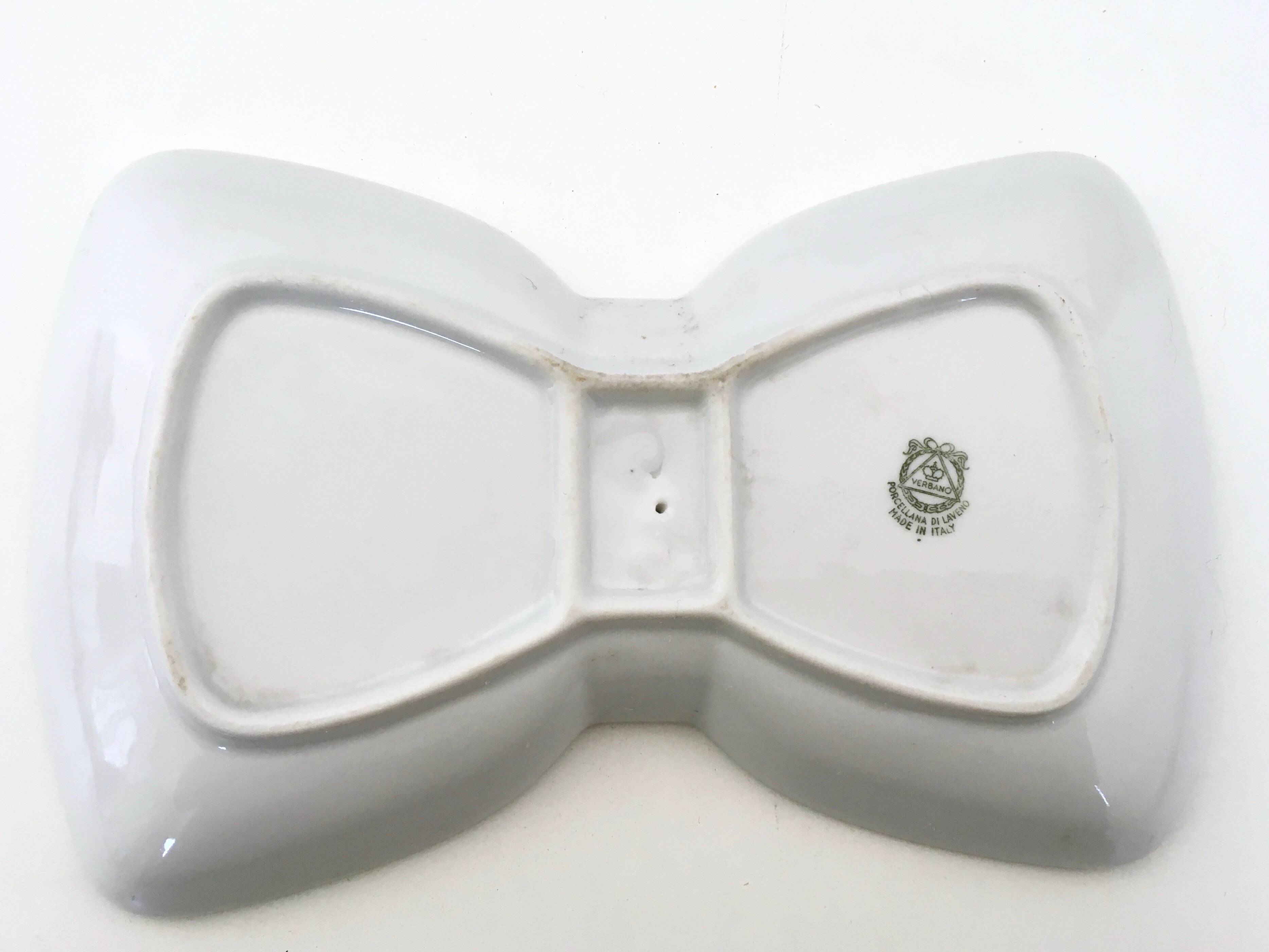 Papillon White Porcelain Ashtray by Guido Andlovitz for Laveno