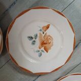 6 old Digoin and Sarreguemines dinner plates
