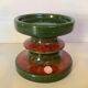 Fohr Germany ceramic candle holder green and red