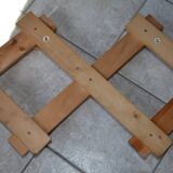 wooden wall-mounted coat rack with 7 hooks