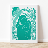 Emerald Nugget - Linocut