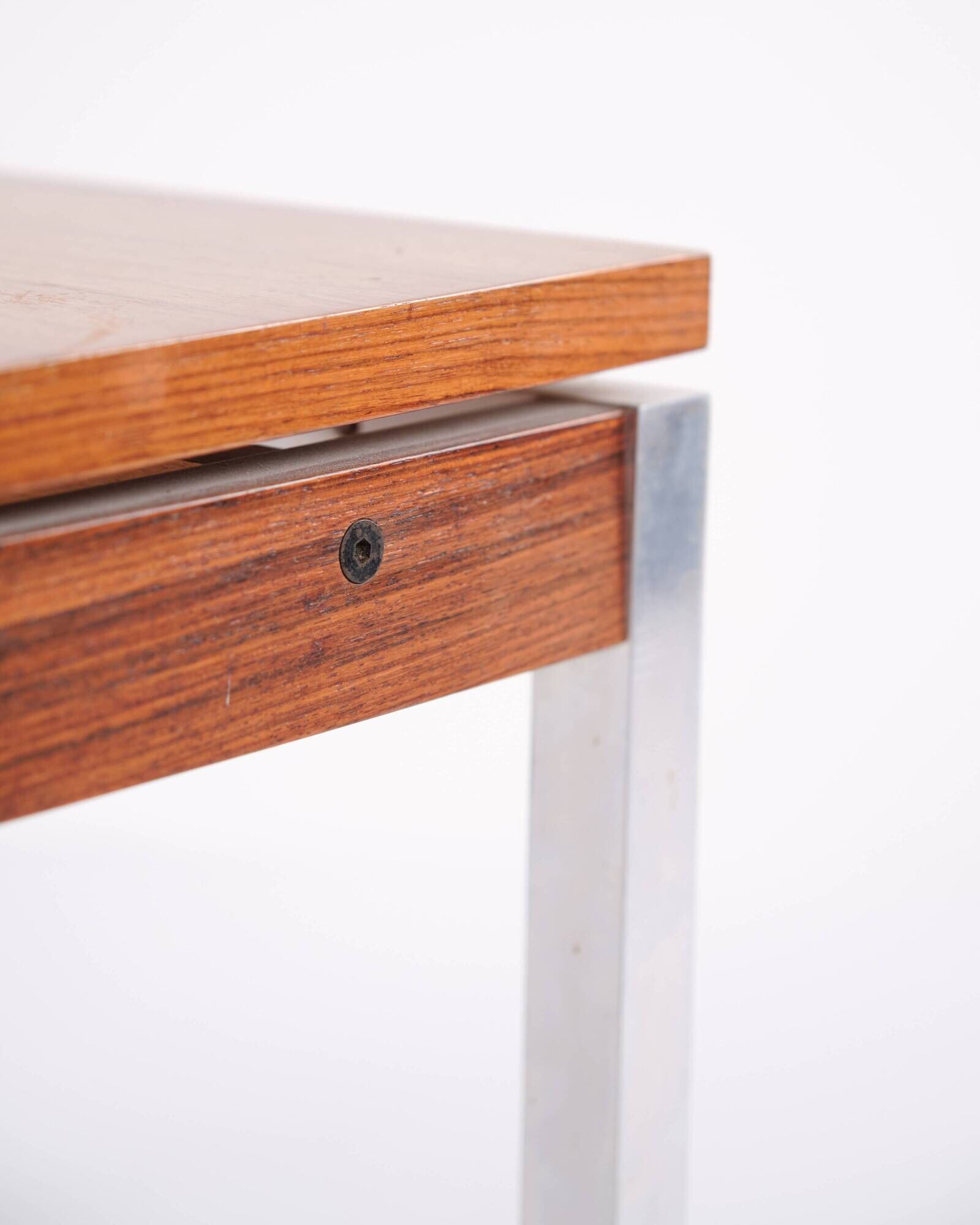Side table / lamp table – rosewood – aluminium – 1960s