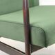 Vintage green olive easy chair, 1970s - dark wood