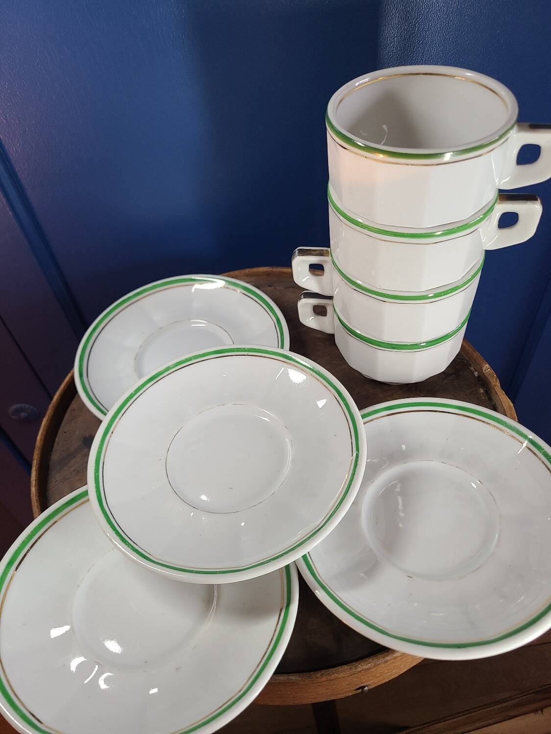 Vintage 70s Arbona Tours cups and saucers (set of 4)