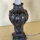 Pied de lampe art nouveau en étain - fausse bougie