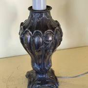Art Nouveau pewter lamp base - faux candle