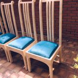 Vintage chairs and white marble design