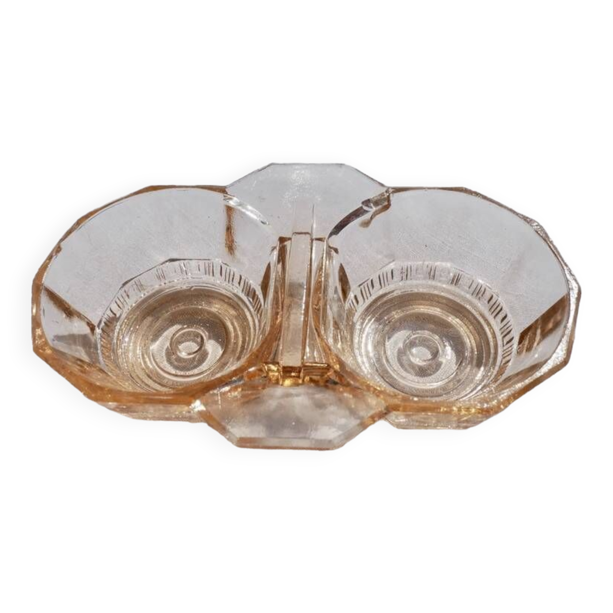 Rosaline molded glass salt and pepper shaker