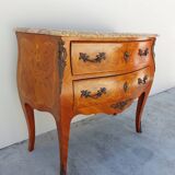 Louis XV chest of drawers in rosewood marquetry