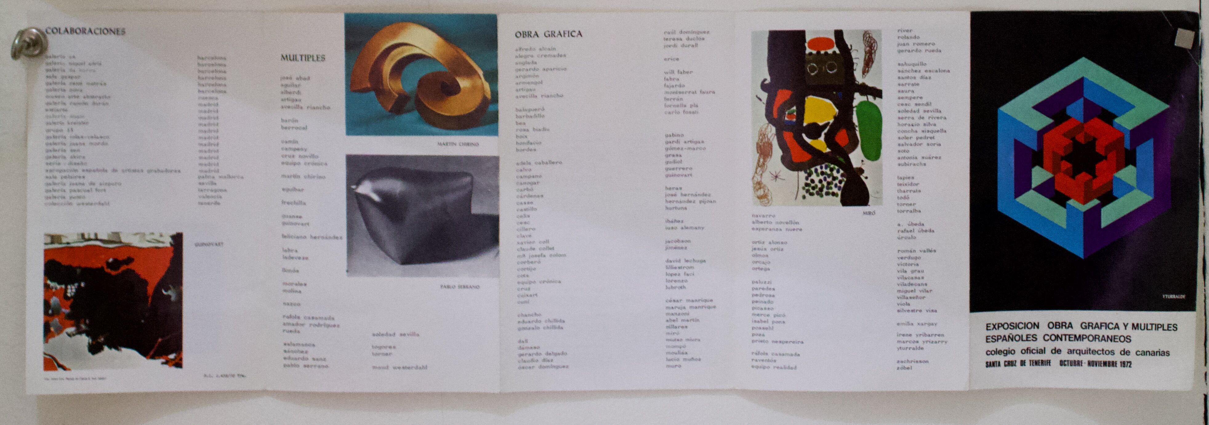 Poster of the Exhibition of Multiple and Contemporary Graphic Arts of Santa-Cruz de Tenerife in 1972