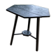 Hand painted black hexagon shaped occasional table.