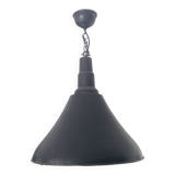 Black hammered metal pendant light