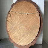 Oval mahogany picture frame
