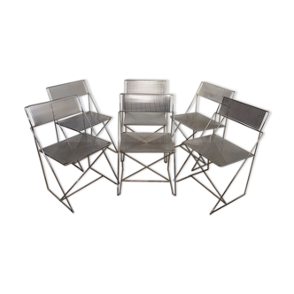 Series of 6 chairs design model Nuova X Line Omli for Magis 1970