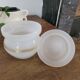 Pot with lid in opaline