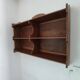 Large antique wall shelf with solid wood compartments.