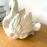 Ceramic Swan Cache Antique Pot Design Slip Empty Antique Pocket