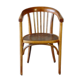 Fauteuil bistrot de bureau par Fischel 1925 bois-courbé