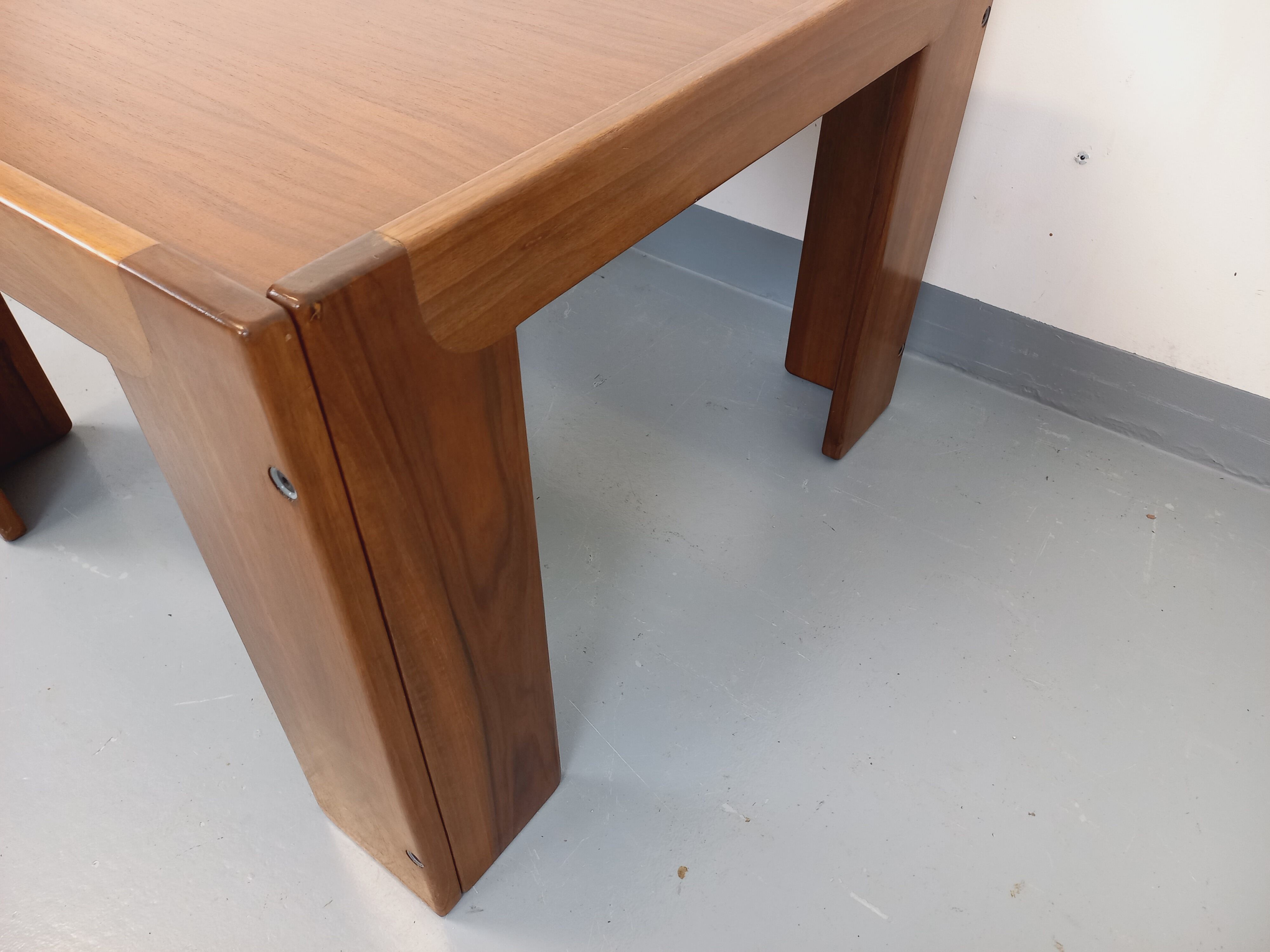 Vintage Italian square coffee table by Afra and Tobia Scarpa for Cassina