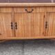 Console table in rattan and bamboo, (Attributed to Audoux-Minet)