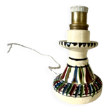 Mini ceramic lamp, braided fabric cable