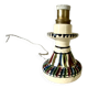 Mini ceramic lamp, braided fabric cable