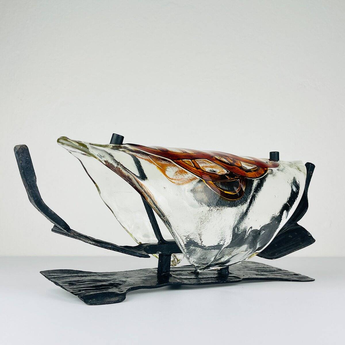 Vintage brutalist wall lamp, Italy, 1970s